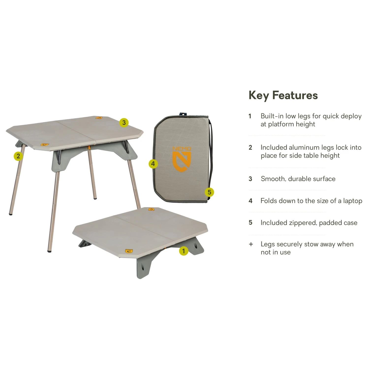 Nemo Moonlander Table - Camping Table - Image 3