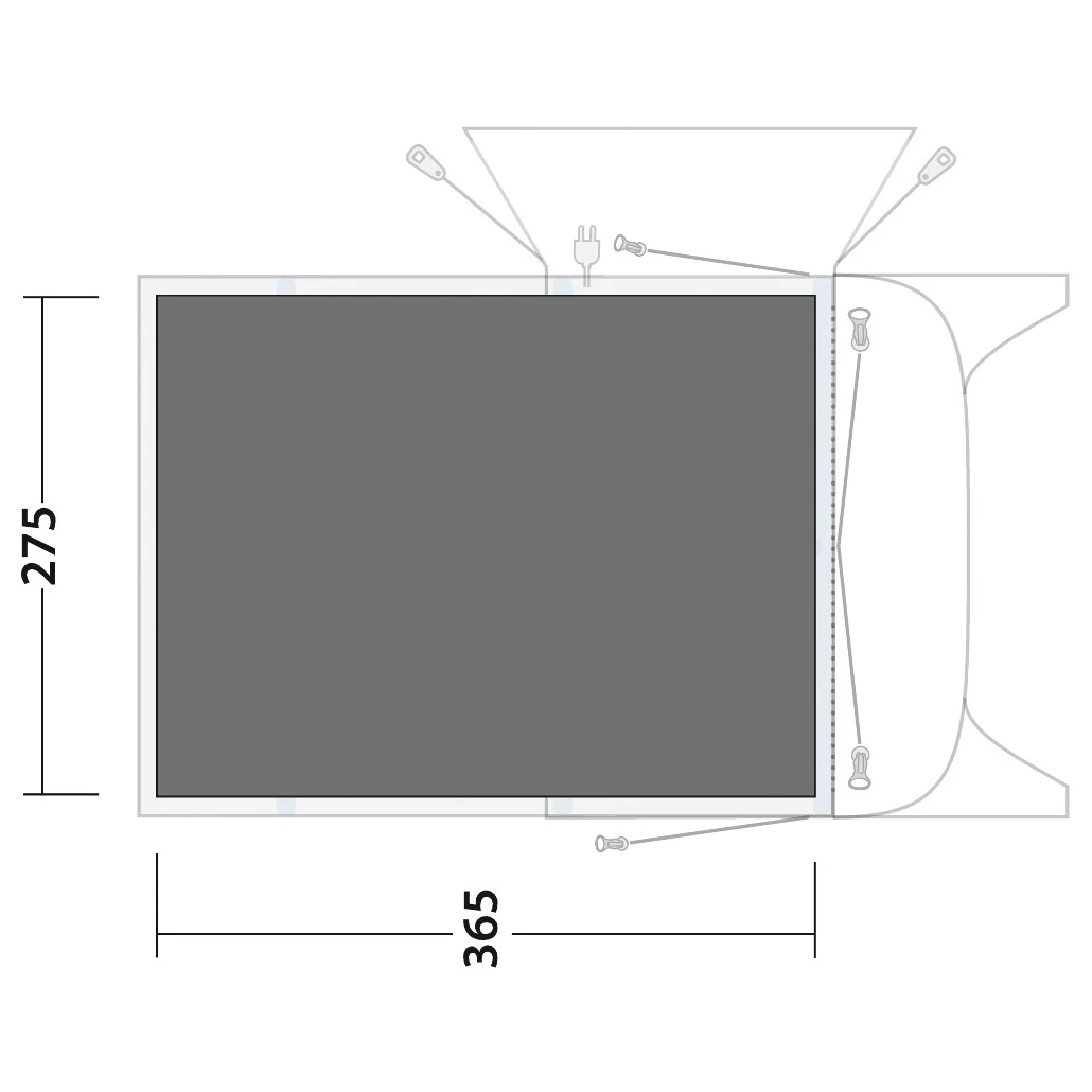 Outwell Footprint Blossburg 380 - Footprint - Image 2