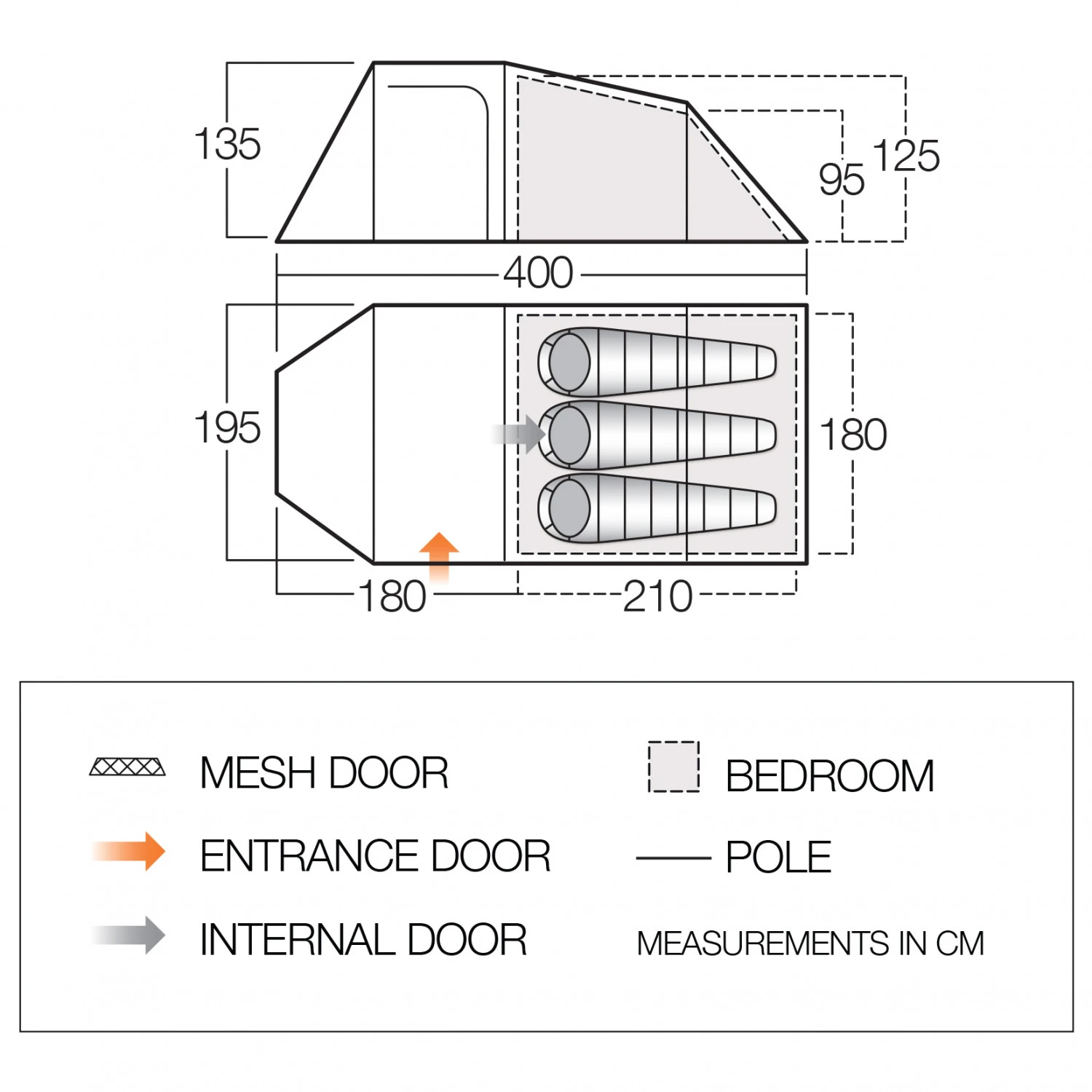 Vango Skye 300 - 3-person Tent - Image 2
