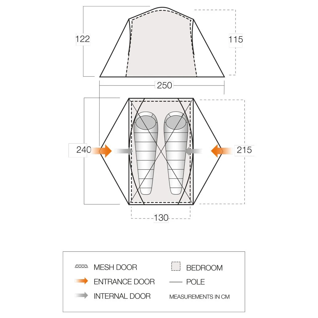 Vango Tryfan 200 - 2-person Tent - Image 4